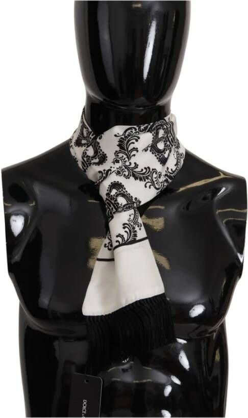 Dolce & Gabbana Zijden sjaal met koninklijke kroonprint Meerkleurig Heren