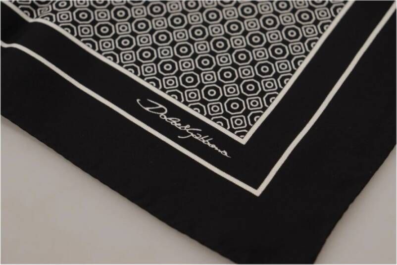 Dolce & Gabbana Zijden Vierkante Sjaal Wrap Zwart Heren