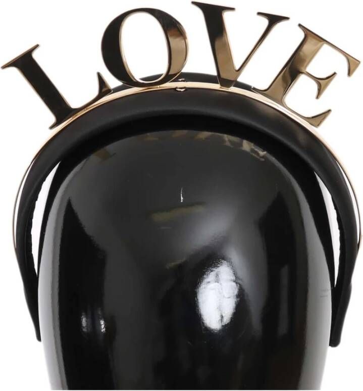 Dolce & Gabbana Zwart Goud Liefde Haarband Authentiek & Exclusief Zwart Dames