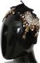Dolce & Gabbana Luxe Zwarte Zijden Kristallen Diadeem Hoofdband Black Dames - Thumbnail 2