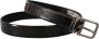 Dolce & Gabbana Elegante zwarte leren riem met zilveren gesp Black Heren - Thumbnail 2