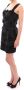 D.Exterior Black Blue Cotton Stretch Straight Skirt Zwart - Thumbnail 2