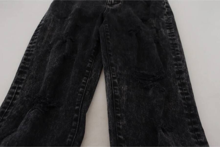 Dolce & Gabbana Zwarte Hoge Taille Denim Jeans Black Dames