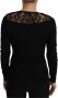 Dolce & Gabbana Black Silk Knit Roses Angel Pullover Sweater Zwart Dames - Thumbnail 3