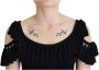 Dolce & Gabbana Zwarte Mouwloze Zijden Jurk met Logo Details Black Dames - Thumbnail 8