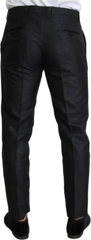 Dolce & Gabbana Zwarte Metallic Skinny Broekjurk Black Heren