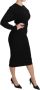 Dolce & Gabbana Zwarte Stretch Bodycon Sheath Jurk Black Dames - Thumbnail 1