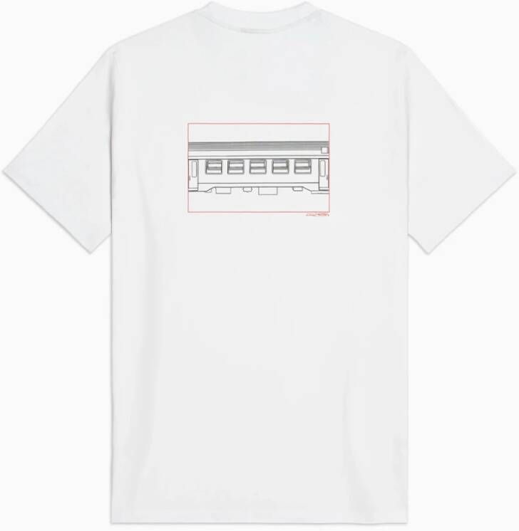 Dolly Noire Witte T-shirts en Polos met Treno Design White Heren