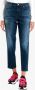 Don The Fuller Donkere Denim Regular Fit Jeans Blauw Dames - Thumbnail 2