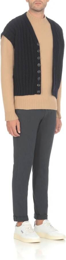 Dondup Blauwe Katoenen Broek met Riemlussen Blue Heren
