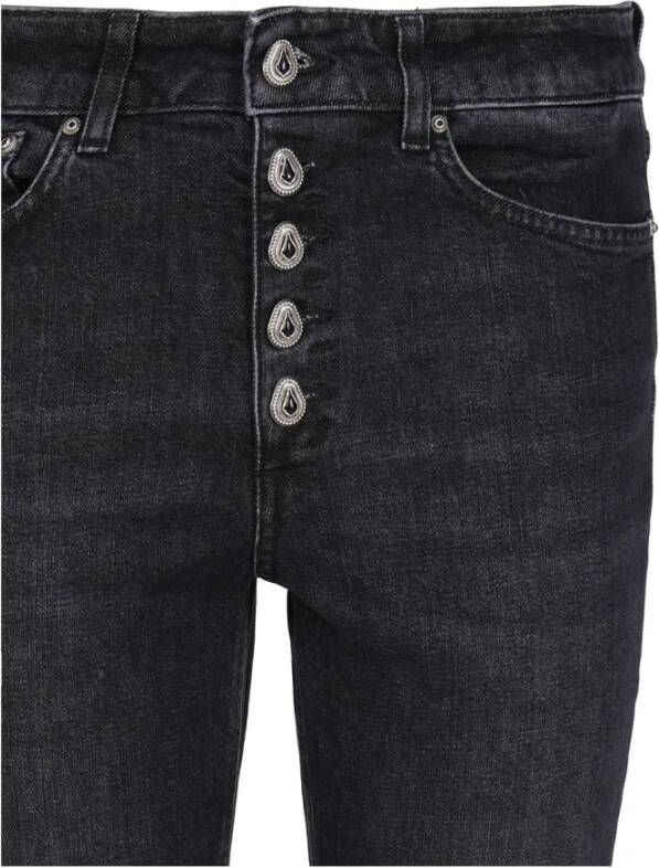 Dondup Cropped Jeans Zwart Dames