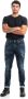 Dondup Slim-Cut Opgerolde Zoom Distressed Jeans Blue Heren - Thumbnail 4