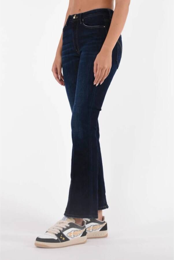 Dondup Hoge Taille Skinny Jeans met Juweel Details Blauw Dames