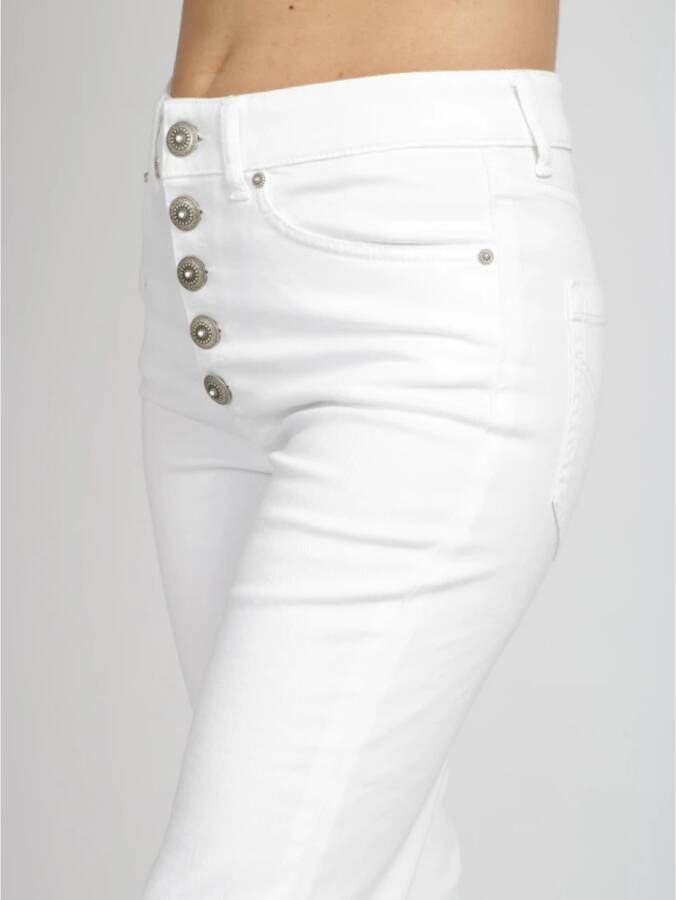 Dondup Korte Denim Jeans White Dames