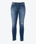 Dondup Slim Fit Rose Jeans met Onderste Split Blue Dames - Thumbnail 2