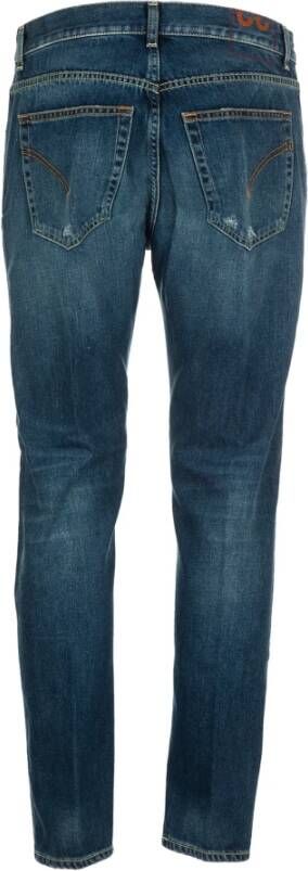Dondup Versleten Blauwe Katoenen Mius Jeans Blue Heren
