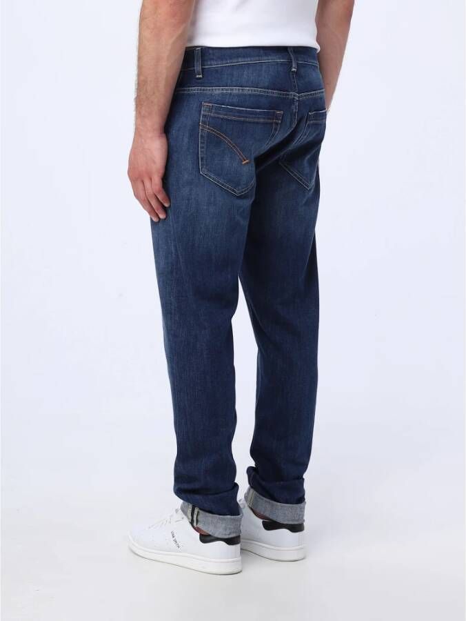 Dondup Straight Jeans Blauw Heren