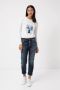 Dondup Blauwe Katoenen Jeans met Juweelknopen Blue Dames - Thumbnail 6