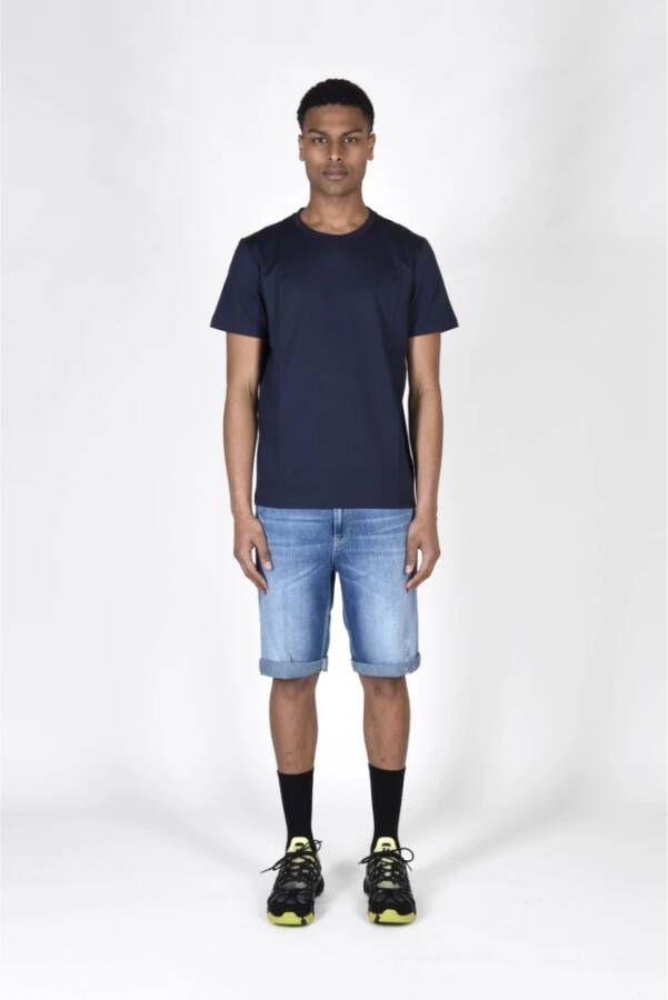 Dondup T-Shirts Blauw Heren
