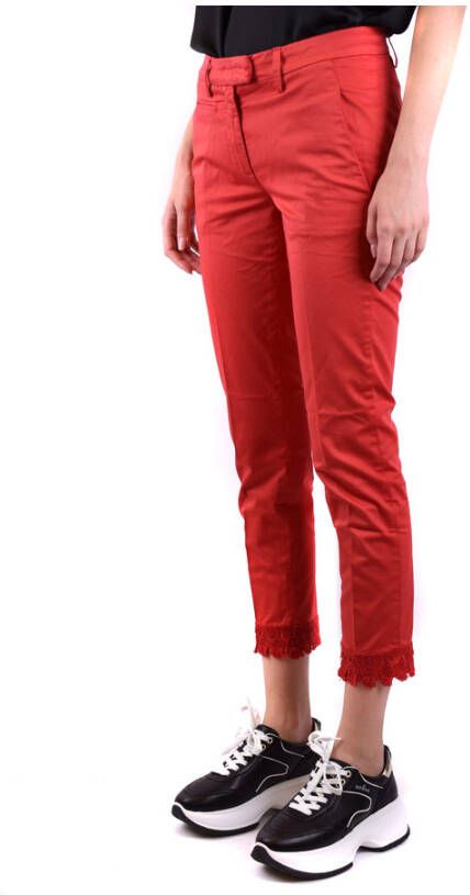 Dondup Cropped broek Rood Dames