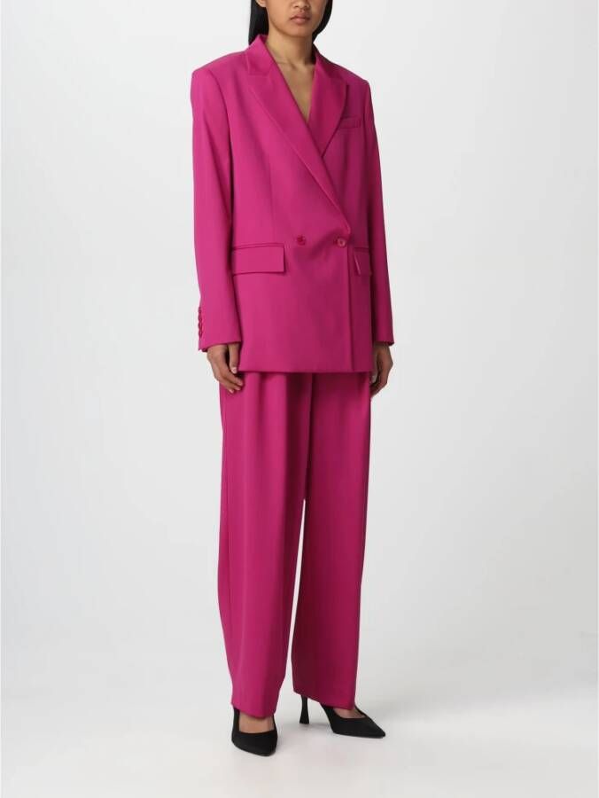 Dondup Wide Trousers Roze Dames