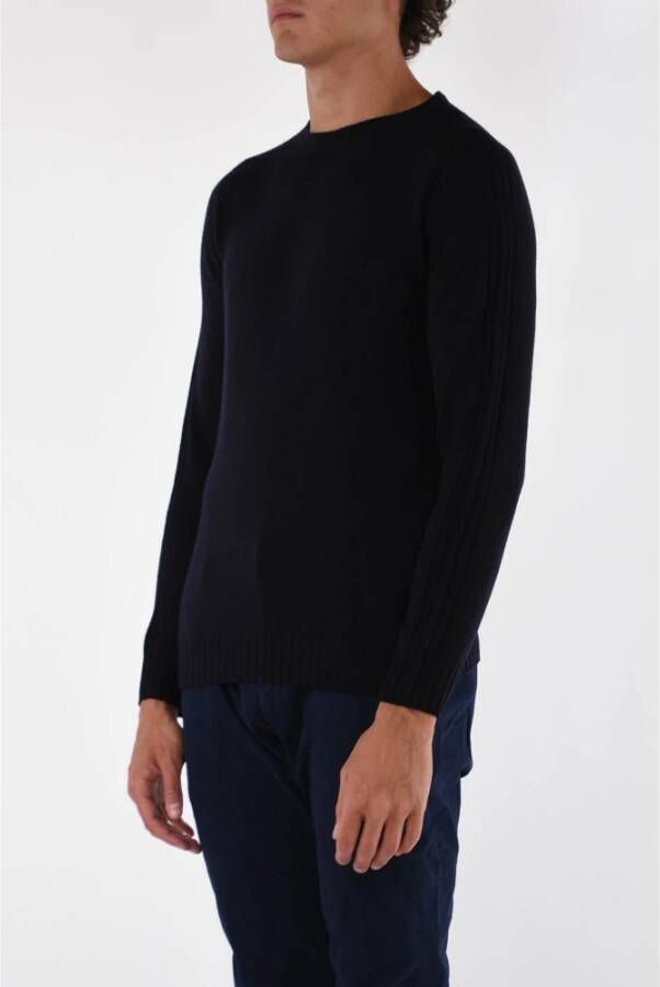Dondup Wollen trui met geribbelde details Blauw Heren