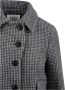 Douuod Woman Houndstooth Jas met Italiaanse Kraag Multicolor Dames - Thumbnail 1