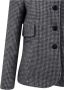 Douuod Woman Houndstooth Jas met Italiaanse Kraag Multicolor Dames - Thumbnail 2
