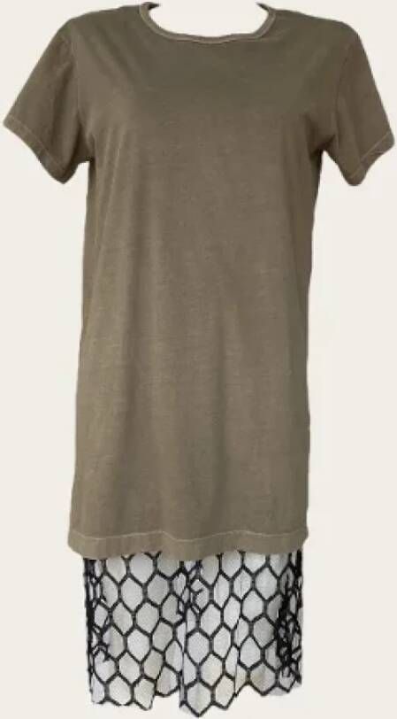 Dries van Noten Pre-owned Cotton dresses Bruin Dames