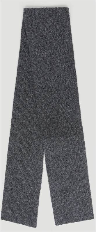 Dries Van Noten Zachte Gebreide Sjaal Grijs Heren