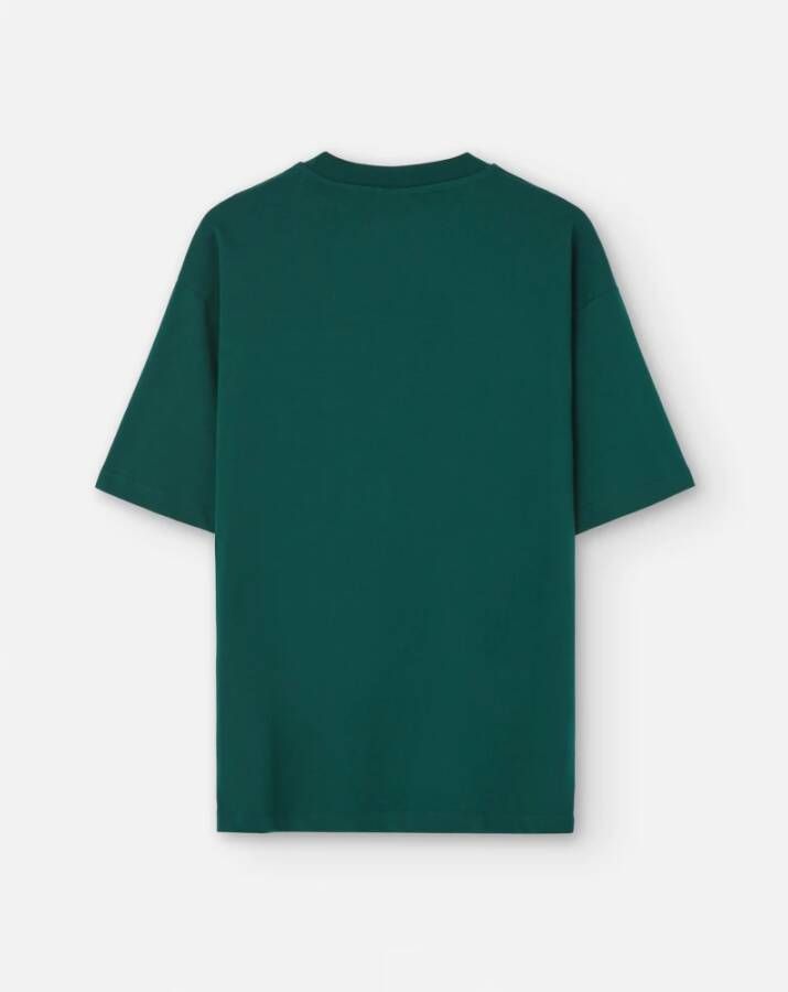 Drole de Monsieur Groen Shirt met Geborduurd Logo Green Heren