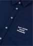 Drole de Monsieur Oversized Button-Front Shirt Blue Heren - Thumbnail 2