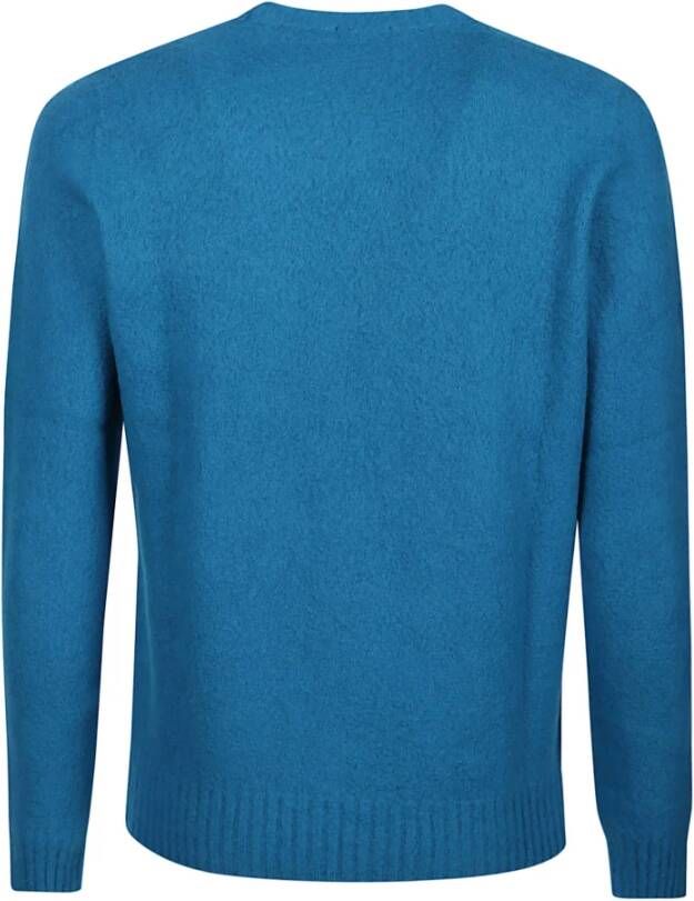 Drumohr Blauwe Ronde Hals Trui Blauw Heren