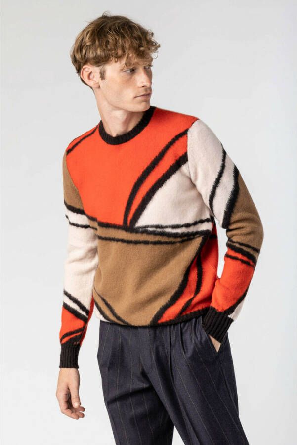 Drumohr Sweaters Orange Oranje Heren