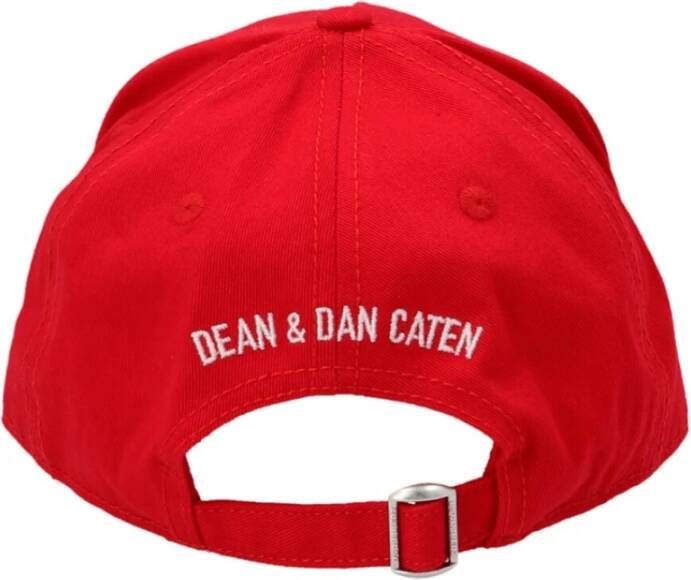 Dsquared2 Stijlvolle zonnebeschermende baseballpet Rood Heren