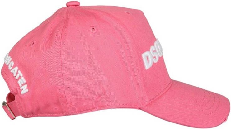 Dsquared2 Geborduurde Roze Baseballpet Roze Dames