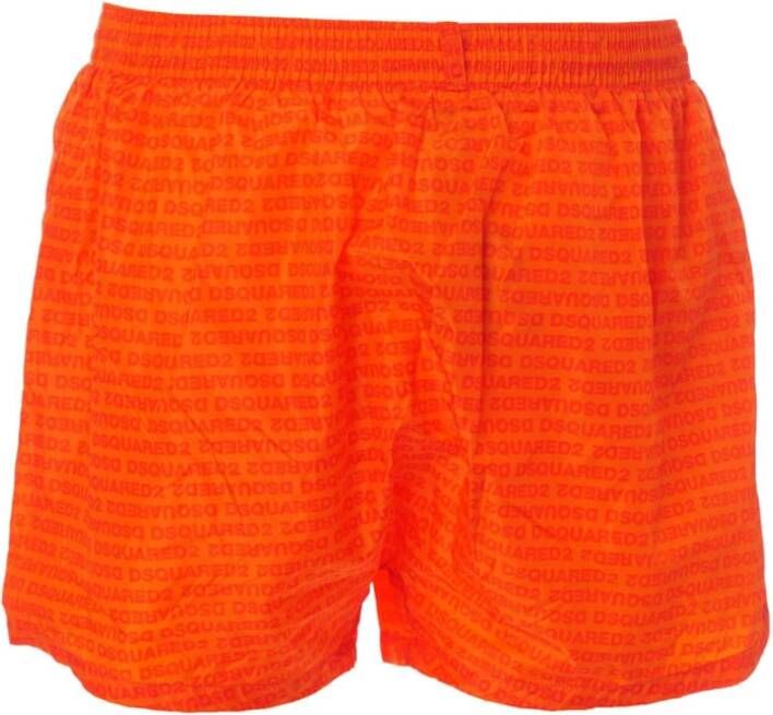Dsquared2 Stijlvolle Oranje Zee Shorts Oranje Heren