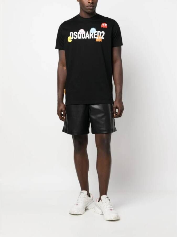 Dsquared2 Bedrukt Logo T-Shirt S Zwart Heren