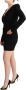 Dsquared2 Zwarte Lange Mouwen Diepe V-hals Mini Sheath Jurk Black Dames - Thumbnail 2