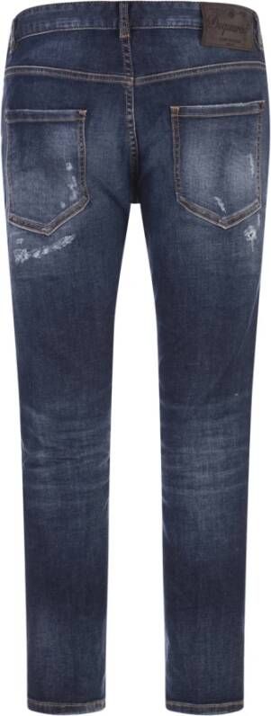 Dsquared2 Blauwe Stretch Katoenen Denim Dames Jeans Blauw Dames