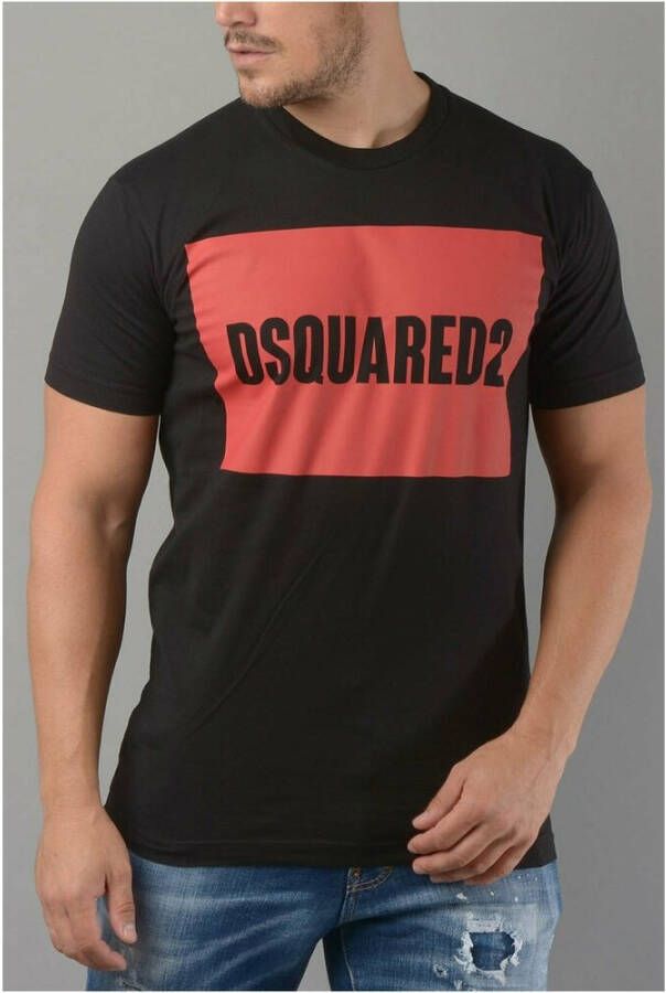 Dsquared2 Box Logo T-shirt Zwart Heren