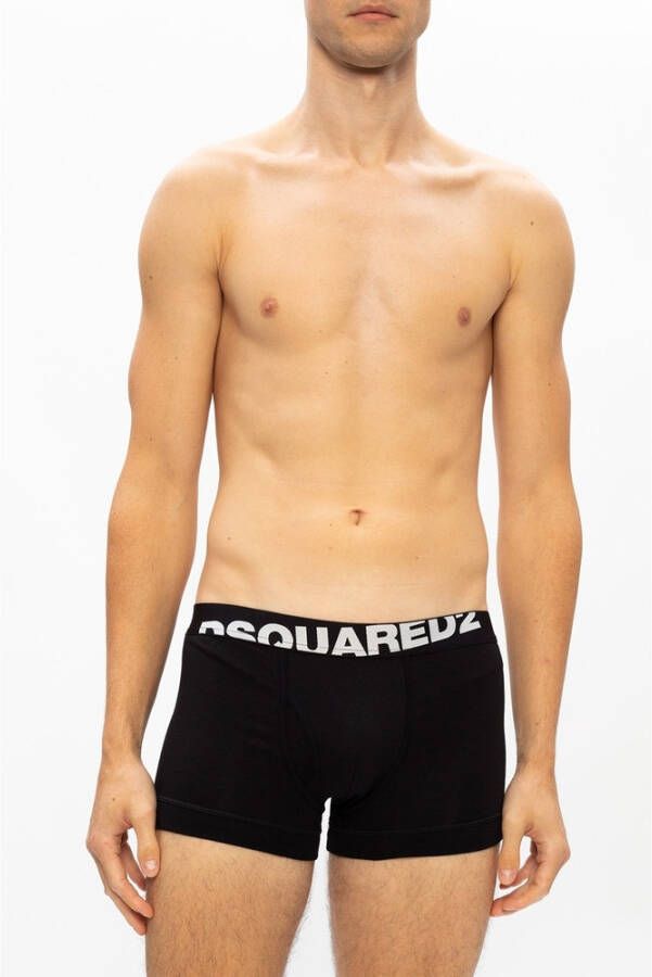 Dsquared2 Boxers Two-Pack met logo Zwart Heren
