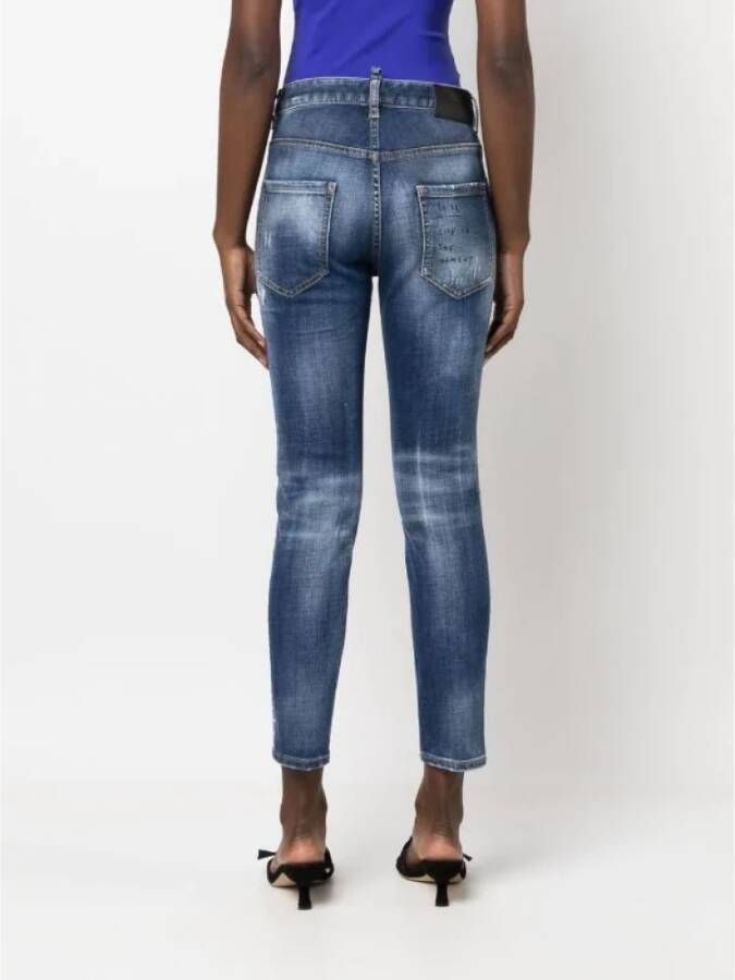 Dsquared2 Slim-Fit Dames Jeans Blauw Dames
