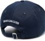Dsquared2 Navy Blauwe Katoenen Pet Gebogen Klep Logo Print Blauw Heren - Thumbnail 2