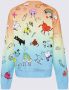 Dsquared2 Cartoon Sweatshirt Rood Multicolor Lange Mouwen Zachte Pasvorm Blauw Dames - Thumbnail 2