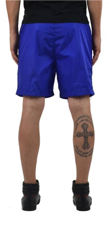 Dsquared2 Blauwe Nylon Knoop Shorts Blauw Heren