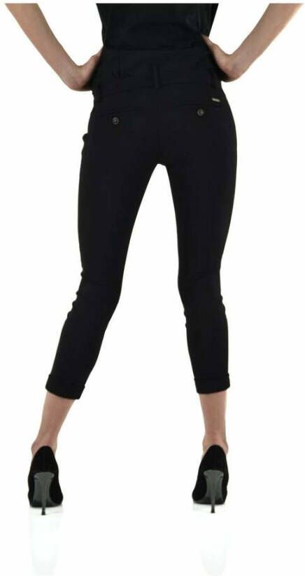 Dsquared2 Zwarte Wol Dames Broek met Knopen Zwart Dames