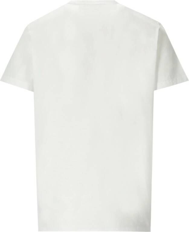 Dsquared2 Contrasterend Print Wit Katoenen T-Shirt Wit Heren