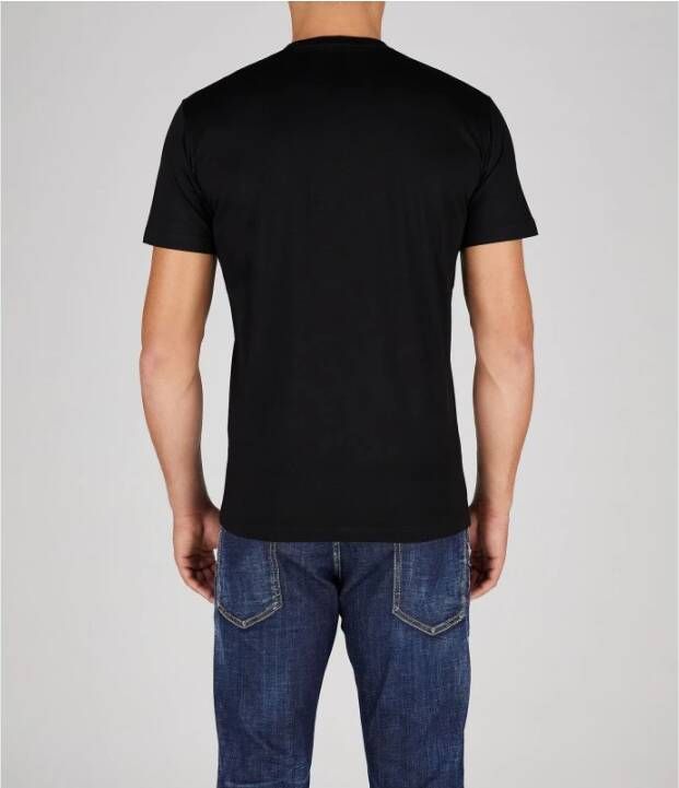 Dsquared2 Cool Fit Katoenen T-Shirt met Ronde Hals en Korte Mouwen Zwart Heren