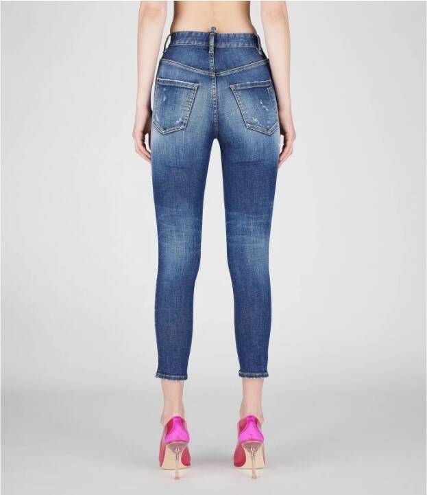 Dsquared2 Cropped Jeans Blauw Dames